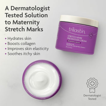 Trilastin Stretch Mark Cream for Pregnancy Hydrating Belly Cream for Pregnant Women 4 oz