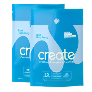 Create Creatine Gummies Blue Raspberry 180 count double pack