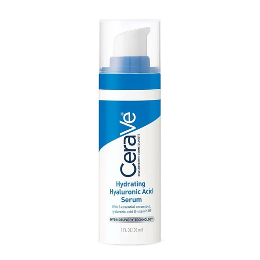 CeraVe Hydrating Hyaluronic Acid Serum 30ml pump bottle with blue and white design