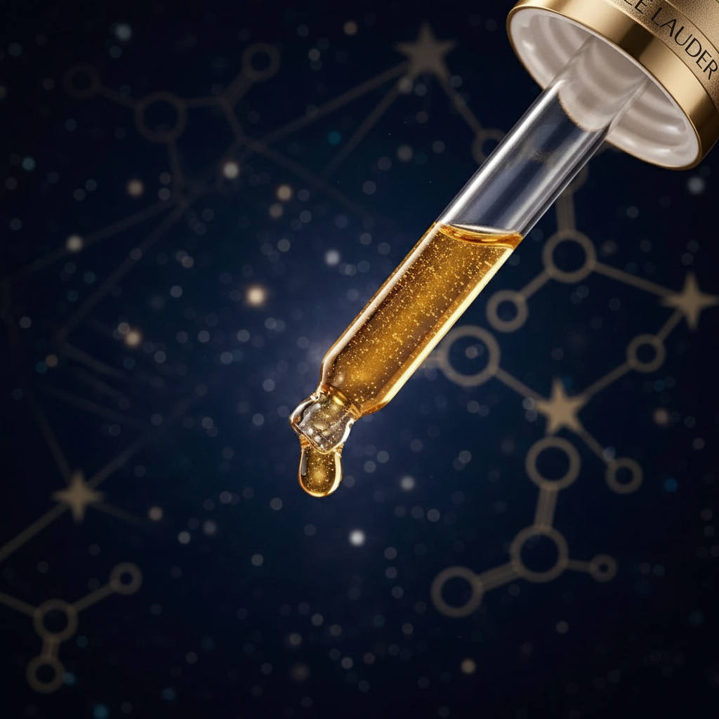 Estée Lauder Advanced Night Repair Serum - Golden Serum Drop Macro Close-up