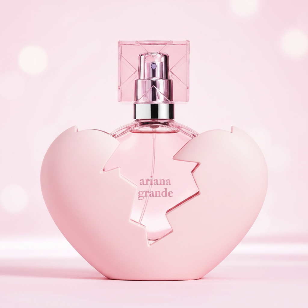 Ariana Grande Thank U Next EDP dreamy pink background