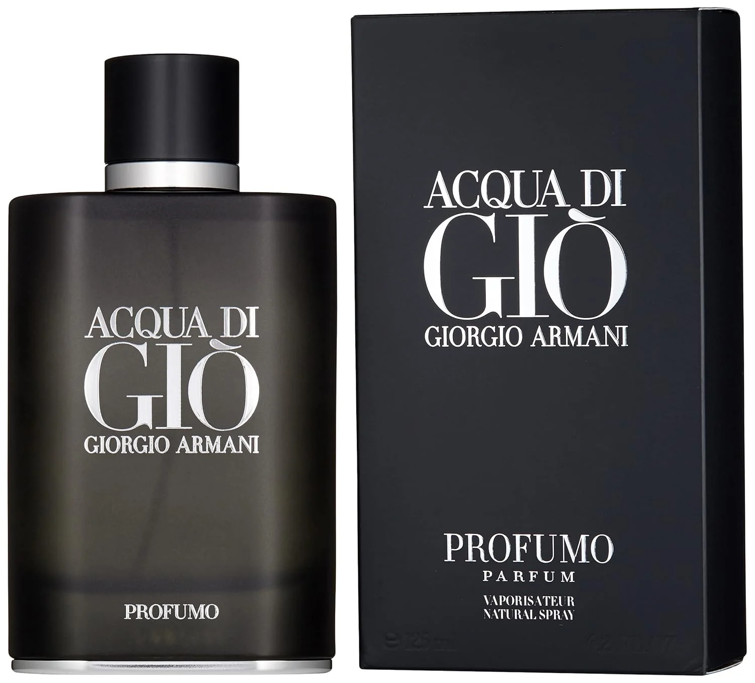 Giorgio Armani Acqua Di Giò Profumo Parfum Natural Spray 2.5 oz – dark smoke bottle with black box packaging