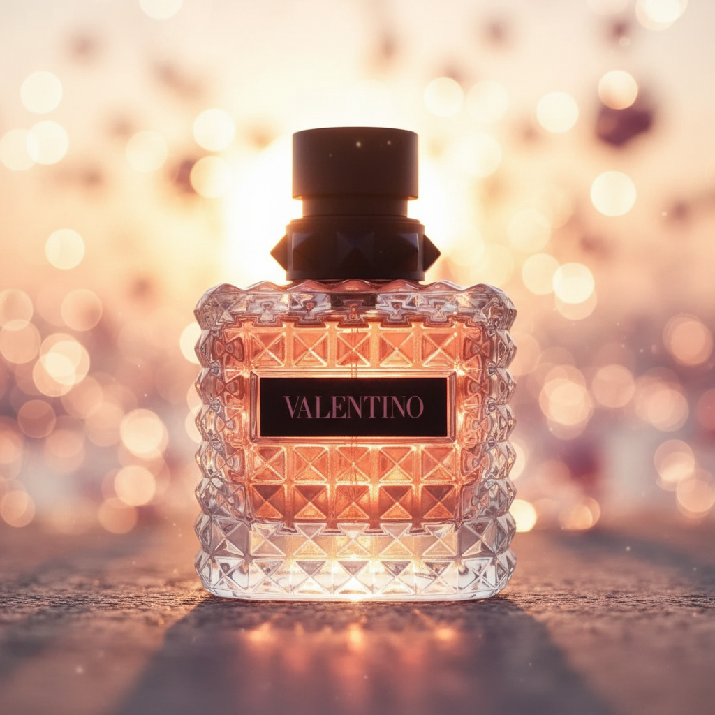 Valentino Donna Born in Roma EDP golden hour bokeh background